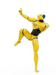 cyber tigerin kung fu pose