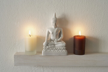 Buddha Statue and Candles