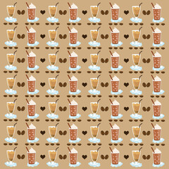 Coffee seamless pattern