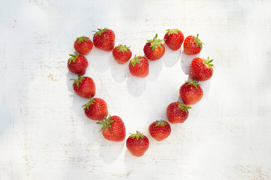 Strawberries in Heart Shape