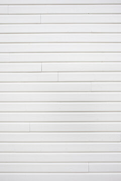 Wall of White Wooden Siding, Royan, Charente-Maritime, Poitou-Charentes, France
