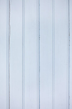 Wall of White Wooden Siding, Royan, Charente-Maritime, Poitou-Charentes, France