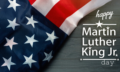 info card for national federal holiday in USA MLK background 
