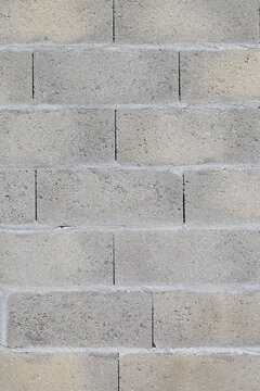 Close-up of Grey Brick Wall, Royan, Charente-Maritime, France