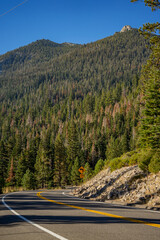 road in mountains emerald Bay lake Tahoe 