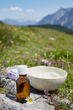 Homeopathic Medicine and Chamomile, Strobl, Salzburger Land, Austria