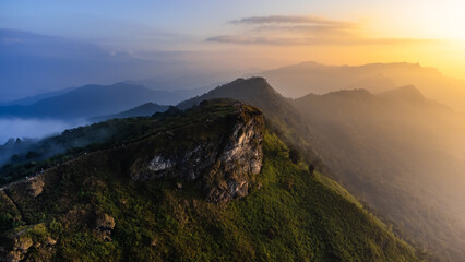 View of Phu Chee Fah   mountain at Chiang Rai, Thailand