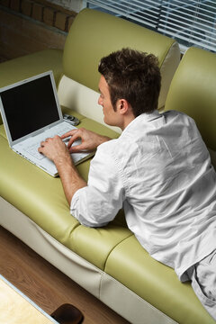 Man Using Laptop