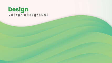 Green Wavy vector background