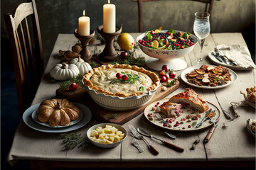 Holiday feast via regenerative AI.