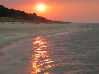 sunset on the beach