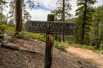 Bryce Canyon Wilderness Sign