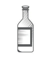 sauce bottle sketch icon