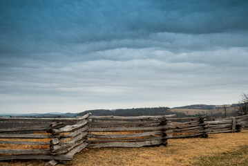 Stacked Rail Fence Along Blue Ridge parkway