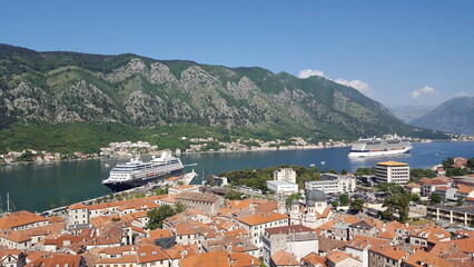Naklejka na ściany i meble MONTENEGRO-Kotor Bay are a series of coves on the southern Dalmatian coast of the Adriatic Sea in Montenegro
