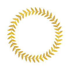laurel golden badge design
