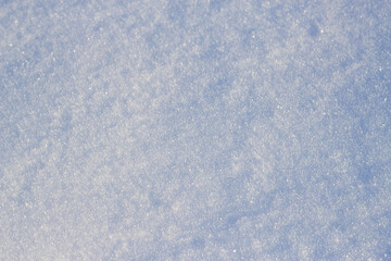 texture of snow with close up in frosty evening