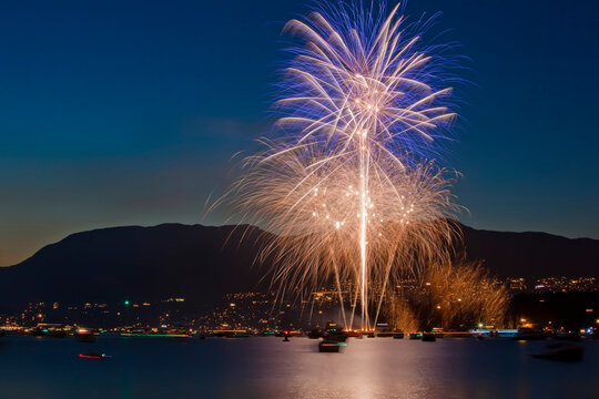 Fireworks, English Bay, Vancouver, British Columbia, Canada