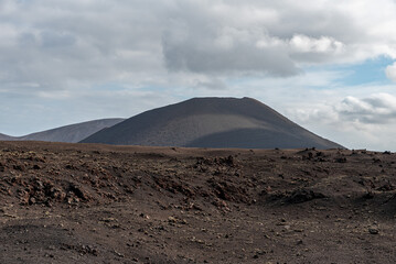 Amazing view of a volcano in Lanzarote