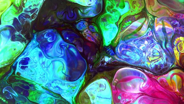 Very Nice Ink Abstract Psychedelic Cosmos Paint Liquid Motion Galactic Background Texture Footage