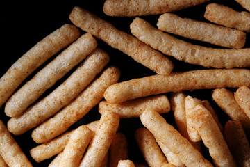 Close up texture of prawn snack