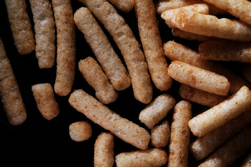 Close up texture of prawn snack