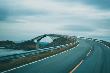 Light filtering roller blinds Atlantic Ocean Road The atlantic ocean road in Norway on a moody autumn day.