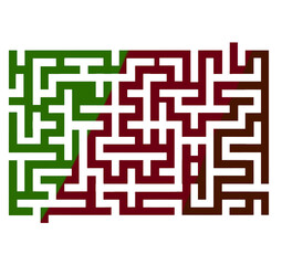 labyrinth with a arrow