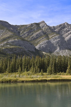 River, Forest and Mountains, Bow Valley Provincial Park, Alberta, Canada