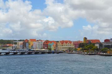 Fototapeta premium the island of curacao in the caribbean sea a point of visit of cruise ships