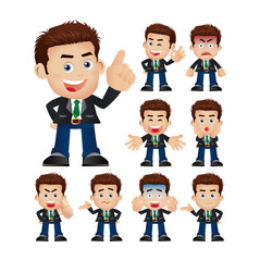 Business people expressions with different faces