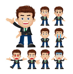 Business people expressions with different faces