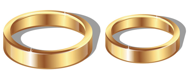 golden metal ring vector