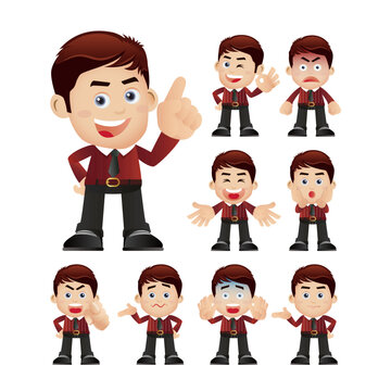 Business people expressions with different faces