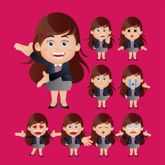 Fototapeta premium Business people expressions with different faces