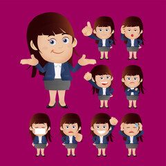 Business people expressions with different faces