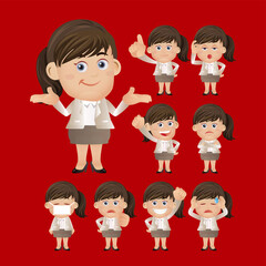 Business people expressions with different faces