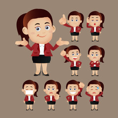 Business people expressions with different faces