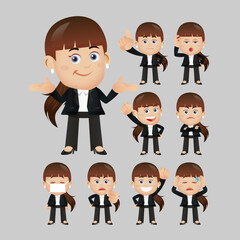 Business people expressions with different faces