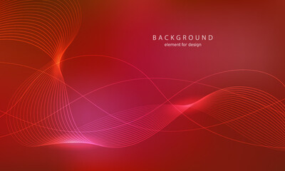 Abstract background. Wave element for design. Digital frequency track equalizer. Stylized line art. Colorful shiny wave with lines created using blend tool. Curved wavy line smooth stripe. Vector.