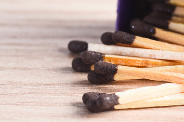 matches on a black