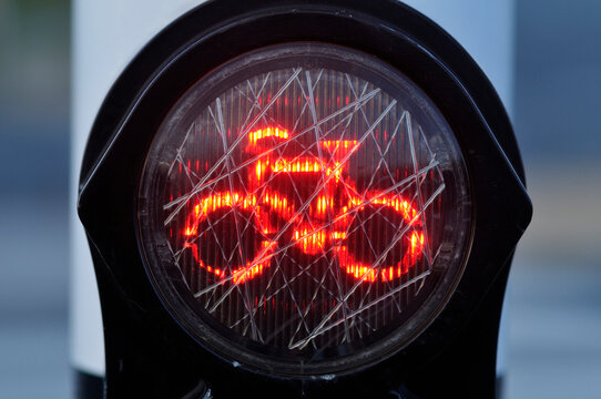 Red Bicycle Lane Light, Amsterdam, Netherlands