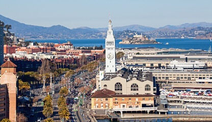 Aerial View of Port of San Francisco, California
