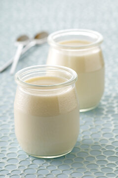 Yogurt in Glass Containers
