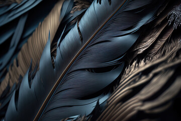 Background texture and wallpaper feather. Generative AI
