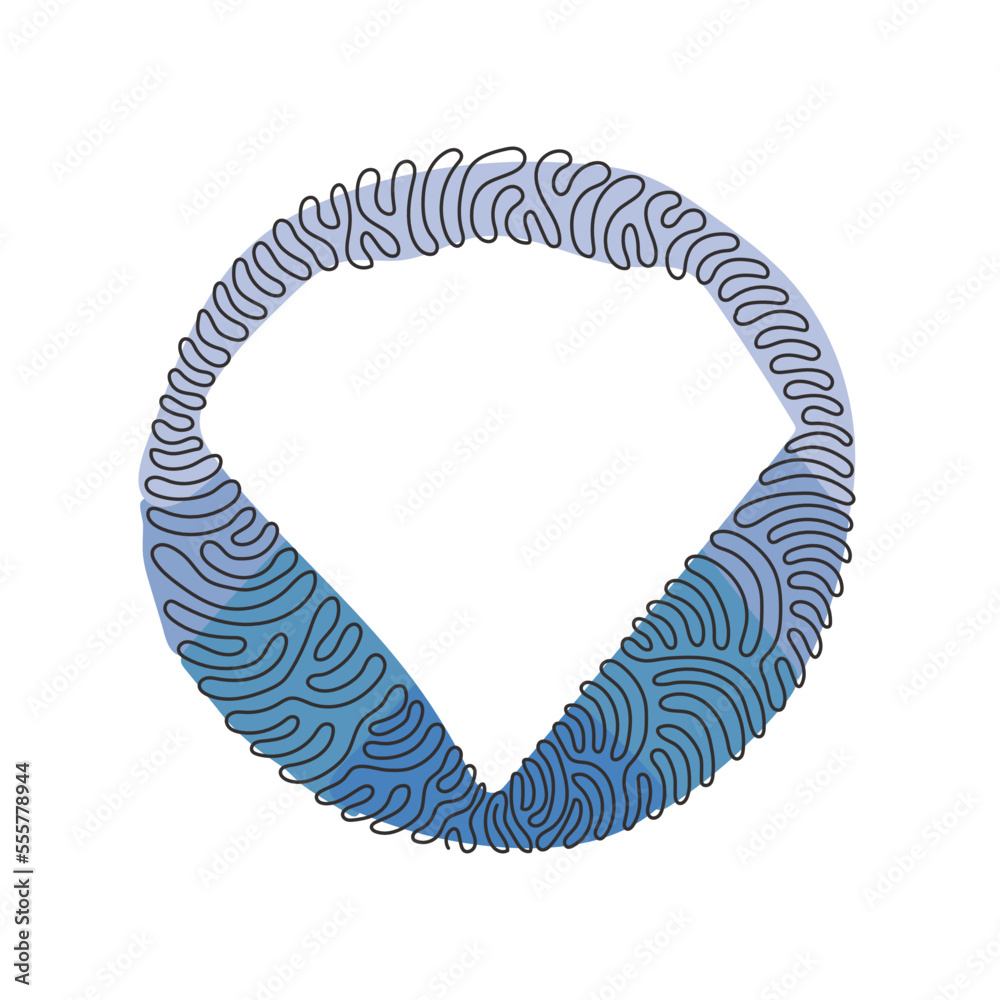 Poster continuous one line drawing phone flat icon. single high quality outline symbol for web or mobile ap