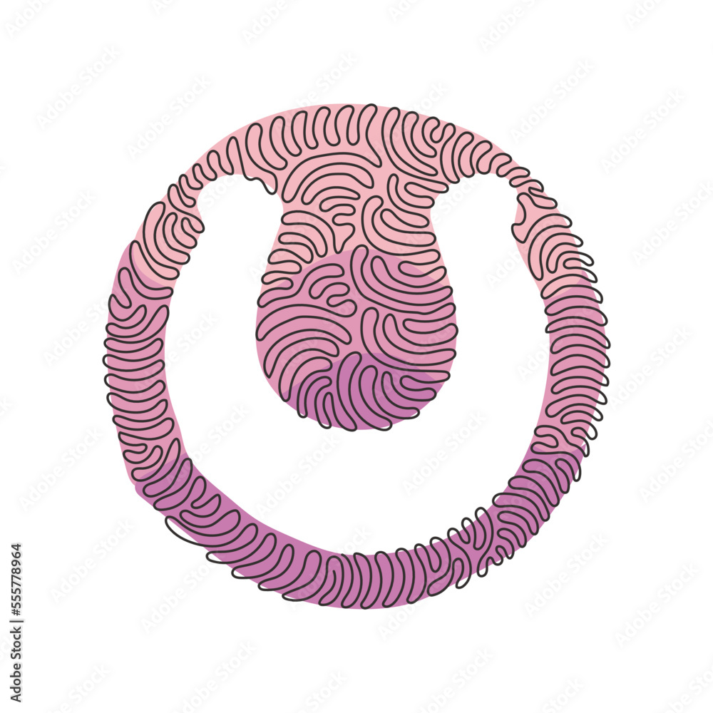 Poster single one line drawing t-shirt clothes icon or sign in thin line. geometric shapes. outline figures