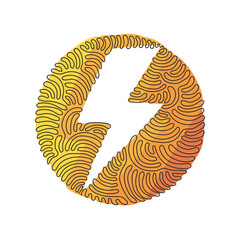 Continuous one line drawing dog bone icon in modern flat design isolated, pet food for web site or mobile app. Swirl curl circle background style. Single line draw design vector graphic illustration