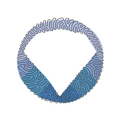 Continuous one line drawing phone flat icon. Single high quality outline symbol for web or mobile app. Phone thin line sign for logo. Swirl curl circle background style. Single line draw design vector