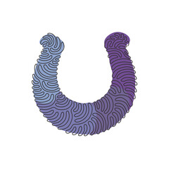 Single continuous line drawing t-shirt vector clothes icon or sign in thin line style. Geometric shapes. Outline figures for website, mobile app. Swirl curl style. One line draw graphic design vector